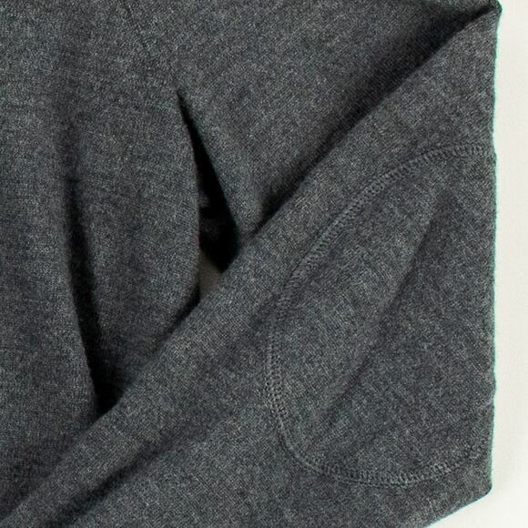 Men's Wool Sweater Large Slim Fit Gray Elbow Patches Pullover Classic Jack Spade - Picture 5 of 11